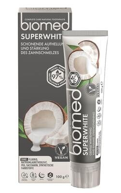 Зубна паста Biomed Superwhite дбайливе відбілювання та захист емалі, 100 г
