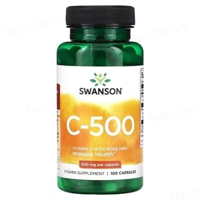 Вітамін С-500 Swanson капсули по 500 мг №100
