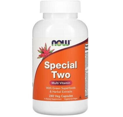 Мультивітаміни NOW Special Two вег. капсули №240