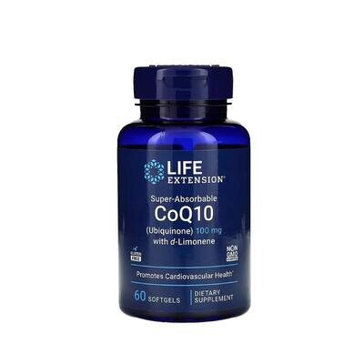Суперзасвоюваний коензим Q10 з d-лимоненом Life Extension CoQ10 with d-Limonene 100 мг, 60 гелевих капсул