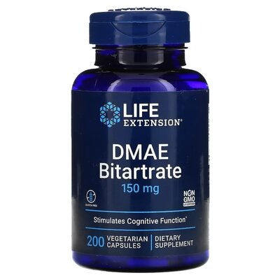 DMAE Бітартрат Life Extension 150 мг, 200 капсул