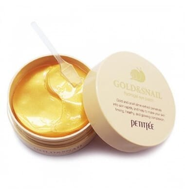 Патчі під очі гідрогелеві Petitfee Gold & Snail Hydrogel Eye Patch золото муцин равлика, 60 шт