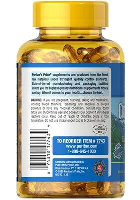 Риб'ячий жир з печінки тріски Puritan's Pride Cod Liver Oil, 100 капсул