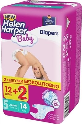 Підгузки Helen Harper Baby розмір 5 Junior, 11-25 кг, 14 шт