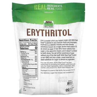 Еритритол NOW Real Food Erythritol, 1134 г