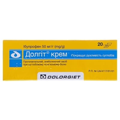 Долгіт крем 50 мг/г по 20 г у тубах