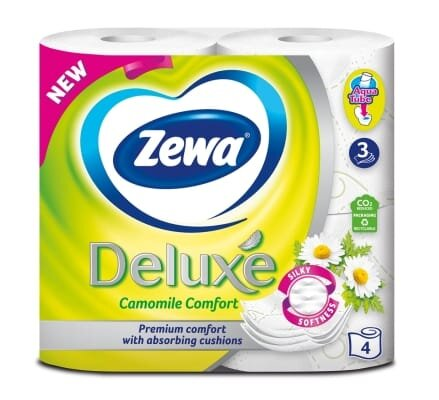 Туалетний папір Zewa Deluxe Ромашка тришарова, 4 рулони
