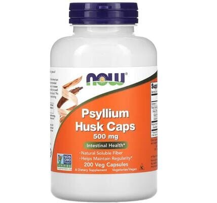 Псилліум (лушпиння насіння подорожника) NOW Psyllium Husk Caps 500 мг вег. капсули №200