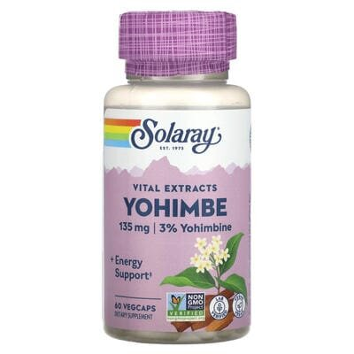 Екстракт кори йохімбе Solaray Yohimbe Bark Extract 135 мг, 60 капсул
