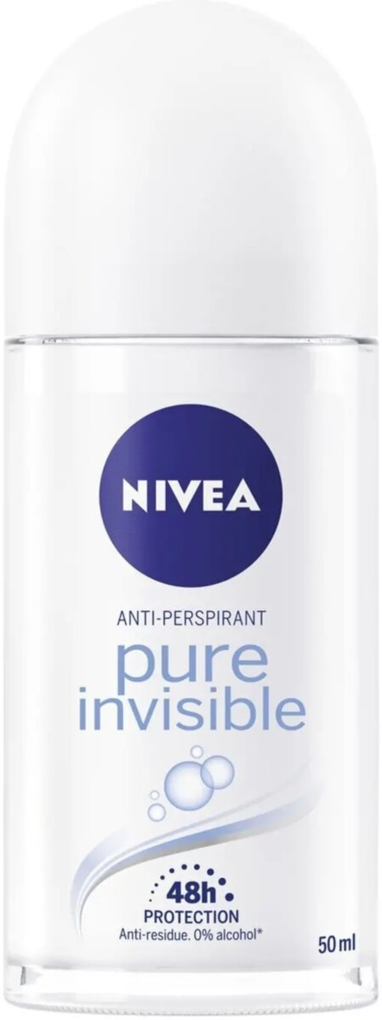 Дезодорант-антиперспірант кульковий Nivea Pue Invisible Невидимий захист 72h (88670), 50 мл