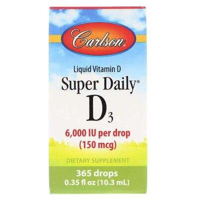 Вітамін Д3 Carlson Labs Vitamin D3 6000 МО, 10,3 мл