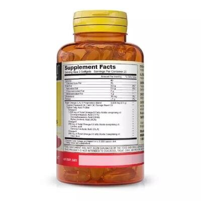 Омега 3-6-9 Mason Natural Omega 3-6-9 1200 мг Fish, Flax & Borage Oils, 60 гелевих капсул