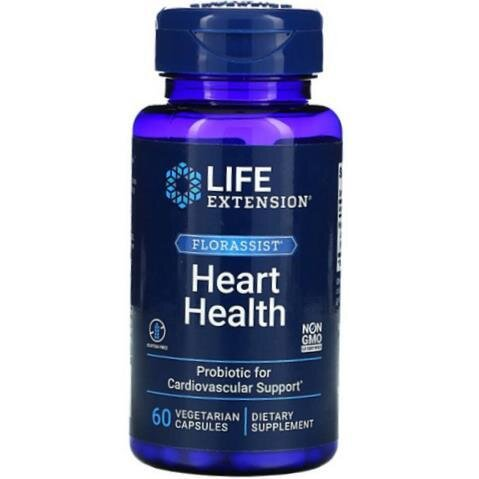 Пробіотик для серця Life Extension Florassist Heart Health, 60 веганських капсул