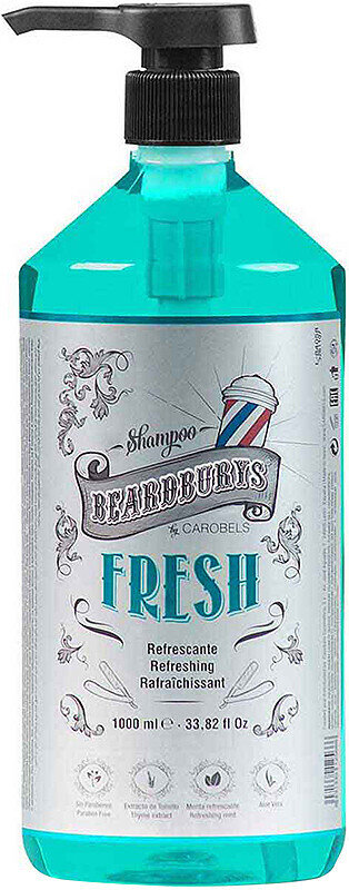 Шампунь Beardburys Fresh для волосся освіжаючий з екстрактом ментолу, 1000 мл