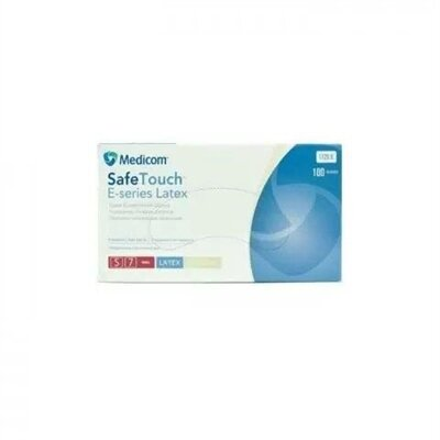 Рукавички оглядові Medicom Safe-Touch E-Series латексні припудрені, розмір S, нестерильні, 1 пара