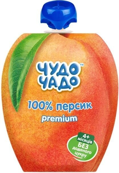 Пюре фруктове Чудо-Чадо Premium Персик без цукру, 90 г