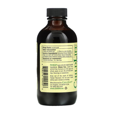 Сироп від кашлю ChildLife Formula 3 ягідний смак, без спирту, 118,5 мл