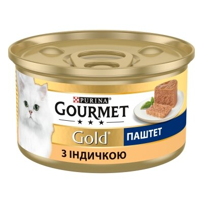 Корм вологий для кішок Purina Gourmet Gold Паштет з індичкою, 85 г