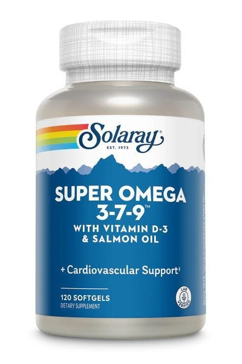Жирні кислоти Solaray Super Omega 3-7-9, 120 гелевих капсул