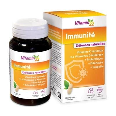 Вітаміни для імунітету Vitamin 22 Immunite таблетки №30 у флак.