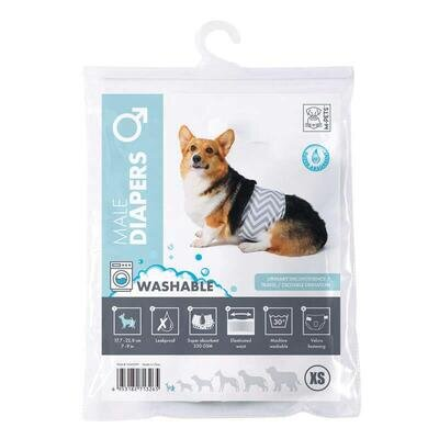 Підгузки M-Pets Washable Diapers Male Dog гігієнічні багаторазові для кобелів, розмір XS, 17,7-22,8 см