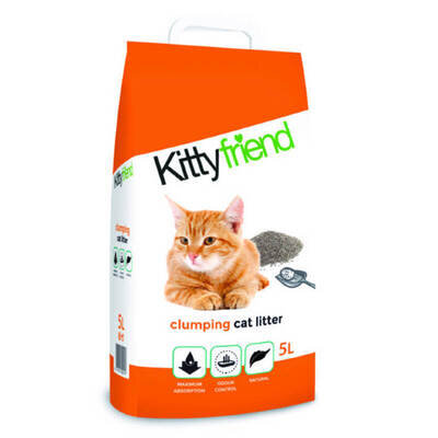 Наповнювач для котячого туалету Kittyfriend Clumping Cat Litter бентонітовий, 3 кг (5 л)