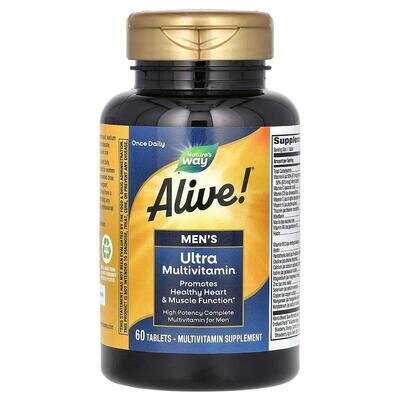 Мультивітаміни Nature's Way Alive! Men's Ultra Potency для чоловіків, 60 таблеток