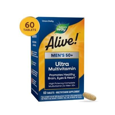 Мультивітаміни Nature's Way Alive! Men's Ultra Potency для чоловіків, 60 таблеток