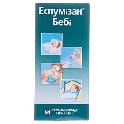Еспумізан бебі краплі ор., емульс. 100 мг/мл по 50 мл у флак.
