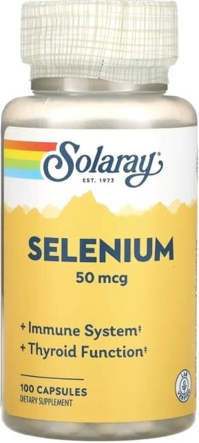 Селен Solaray Selenium 50 мкг, 100 капсул