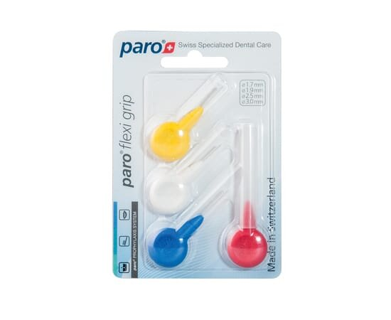 Міжзубні щітки Paro Swiss Flexi Grip різнокольорові, набір розмірів, 4 шт