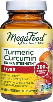 Куркума MegaFood Turmeric Strength для печінки, 60 таблеток