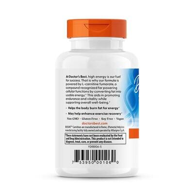 Амінокислота Doctor's Best L-Carnitine Fumarate, 60 капсул