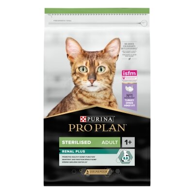 Корм сухий для стерилізованих кішок і котів Purina Pro Plan Sterilised зі смаком індички, 10 кг