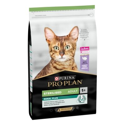 Корм сухий для стерилізованих кішок і котів Purina Pro Plan Sterilised зі смаком індички, 10 кг