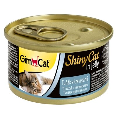 Корм вологий для кішок GimCat Shiny Cat тунець та креветки, 70 г