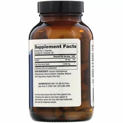 Пау Д'арко Dr. Mercola Pau D'Arco 1000 мкг, 120 капсул