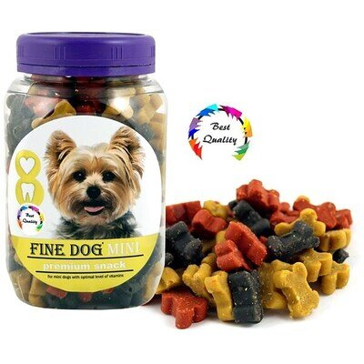 Ласощі (тренерки) для маленьких порід собак Fine Dog mini Кубики Soft MIX, 280 г