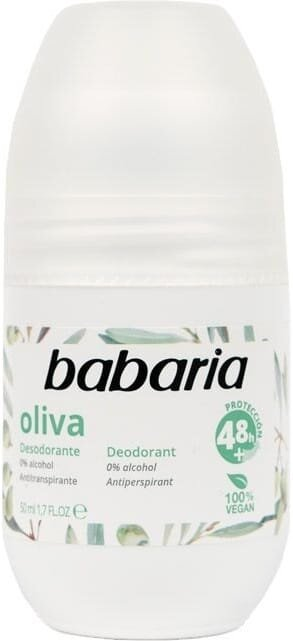 Дезодорант-антиперспірант кульковий Babaria Oliva 48h з олією оливи, 50 мл