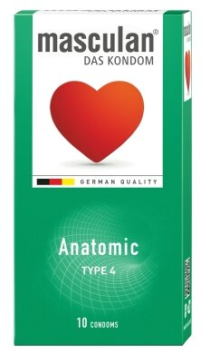 Презервативи Masculan Anatomic тип 4 анатомічної форми, 10 штук