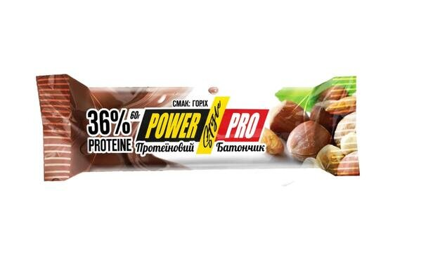 Батончик протеїновий Power Pro 36% горіх, 60 г
