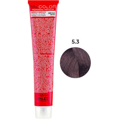 Крем-фарба для волосся Palco Professional Color № 5.3 світло-коричневий золотистий, 100 мл