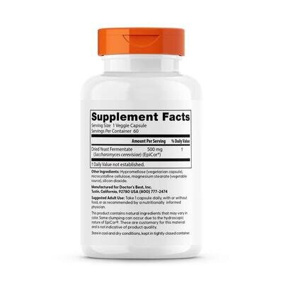Захист імунітету Doctor's Best Epicor 500 мг, 60 вегетаріанських капсул