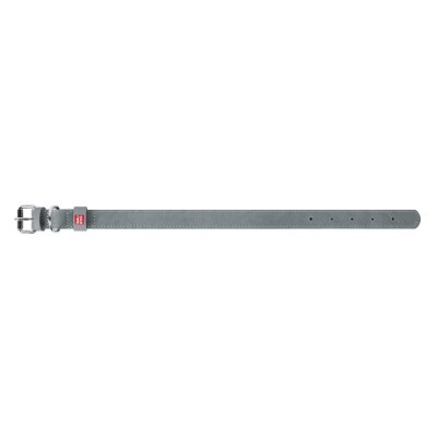 Нашийник для собак Collar WAUDOG Classic шкіряний, металева пряжка, ширина 25 мм, довжина 38-49 см, сірий