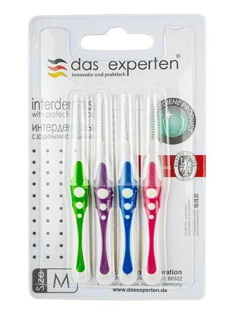Набір щіток для брекетів Das Experten Interdental, розмір M, з ковпачком, 4 шт