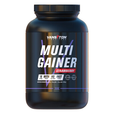Гейнер Vansiton Multigainer, полуниця, 1,5 кг