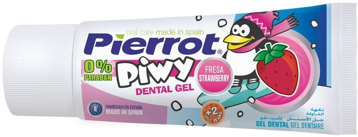 Гель для зубів Pierrot Piwy дитячий з полуничним ароматом Са+F від 2 років (Ref.138), 30 мл
