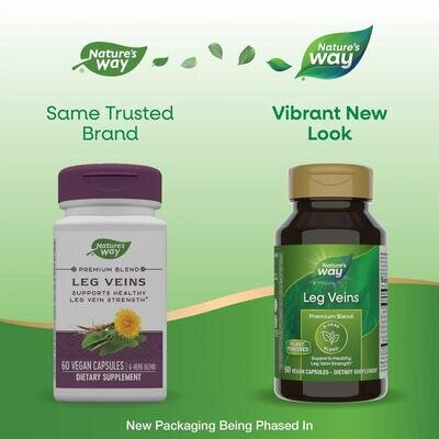 Підтримка при варикозі ніг Nature's Way Leg Veins, 60 веганських капсул