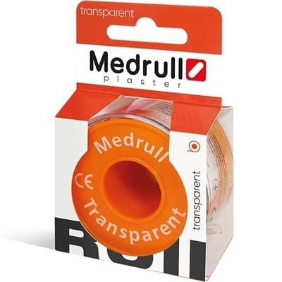 Пластир медичний Medrull Transparent на нетканій основі, котушка, 5 х 500 см, 1 штука