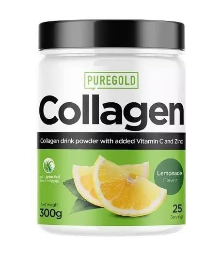 Колаген Pure Gold Collagen Lemonade з вітаміном С та цинком, зі смаком лимонада, 300 г